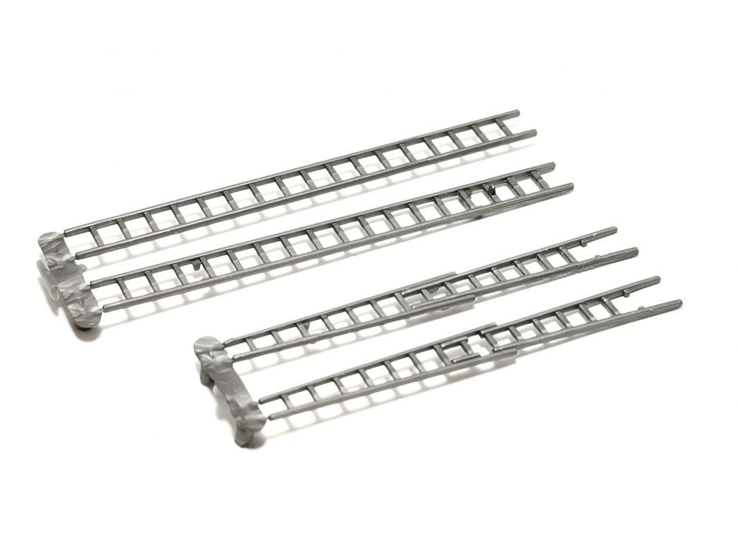 4x Leiter für Ziegler Z-Cab, silber Herpa