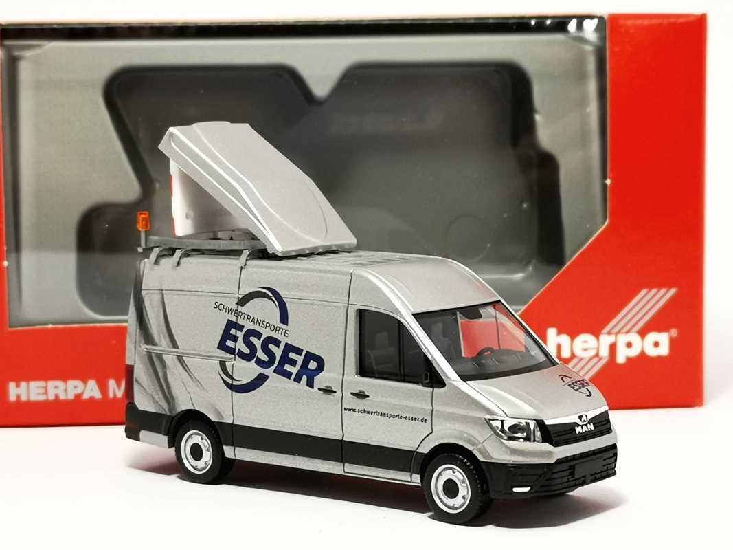 096843 MAN TGE Kasten HD BF3 „Schwertransporte Esser“ (Nordrhein-Westfalen/Würselen)	Herpa