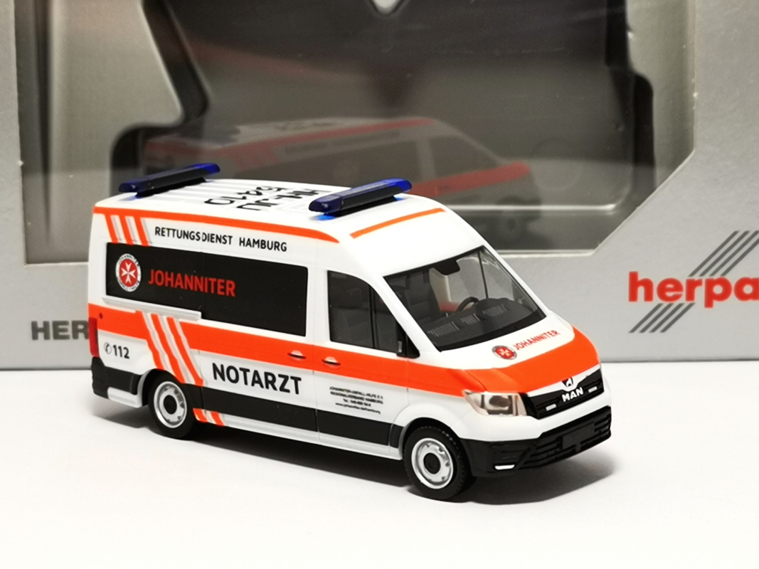 952835 MAN TGE "Johanniter Hamburg" Herpa