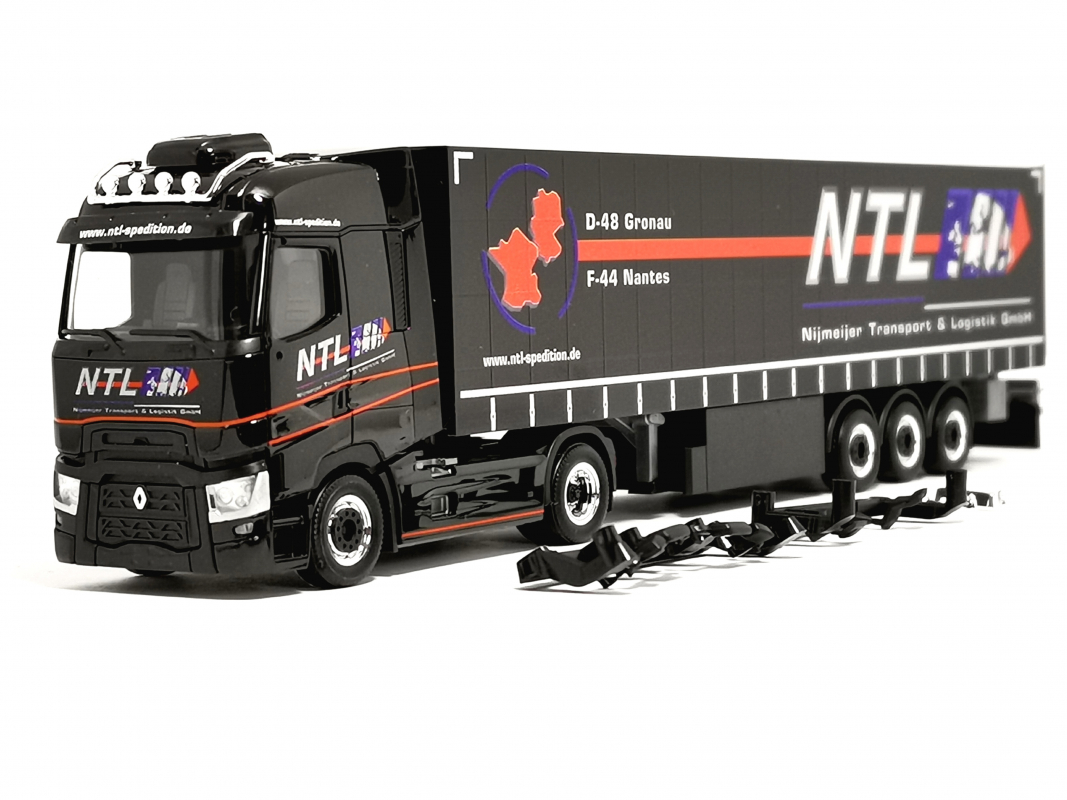 314114 Renault T Gardinenplanen-Sattelzug "Nijmeijer NTL GmbH" Herpa