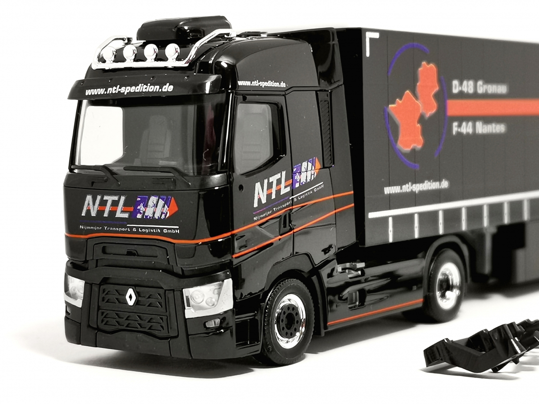 314114 Renault T Gardinenplanen-Sattelzug "Nijmeijer NTL GmbH" Herpa
