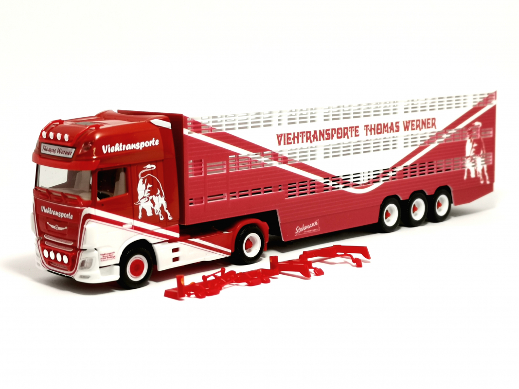 315449 DAF XF SSC Viehtransporter-Sattelzug „Thomas Werner“ Herpa