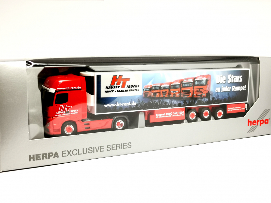 904568 Mb Actros 11 Kühlkoffer Sz "Hauser Trucks" Herpa