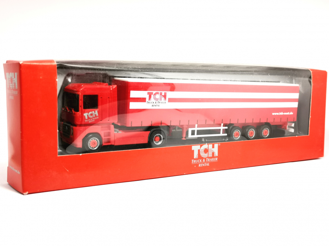 Renault Magnum Gardinenplanen Sattelzug "TCH" Herpa