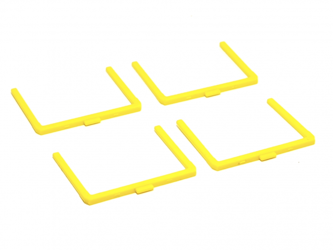 4x Runge für Holzaufbau, gelb Herpa