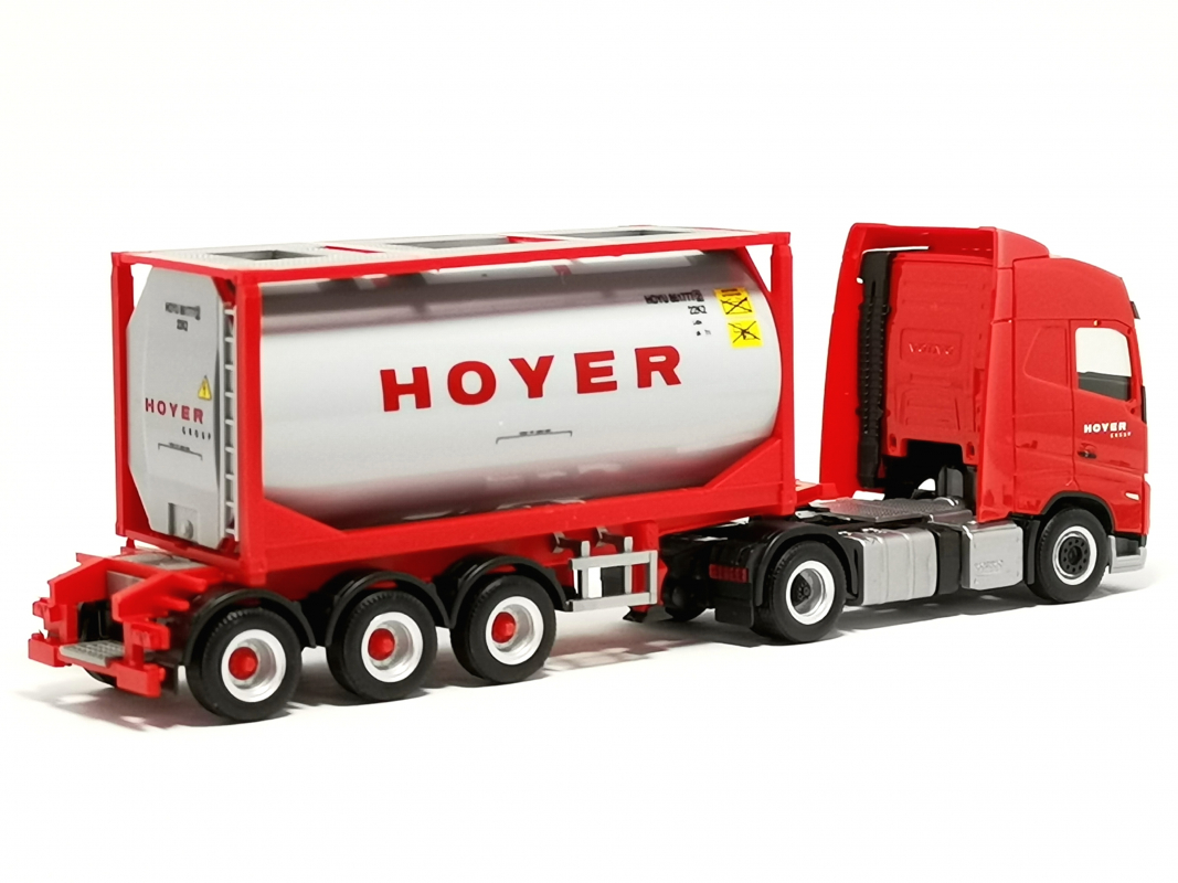 316316 Volvo FH Gl. Tankcontainer-Sattelzug "HOYER" (Hamburg) Herpa