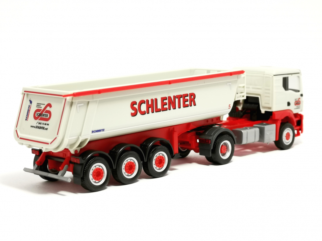 316651 MAN TGS NN (4x4) Schmitz Rundmulden-Sattelzug "Schlenter Aachen" Herpa