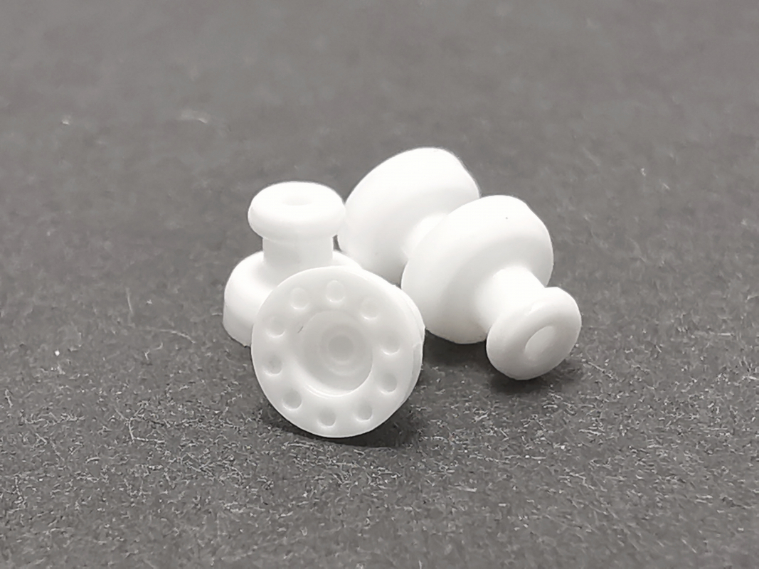 4x Radnabe für Zugmaschine innen - vorne, Weiß Herpa