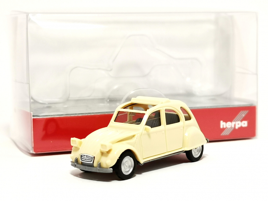 020824-007 Citroen 2 CV Rolldach offen, elfenbein Herpa