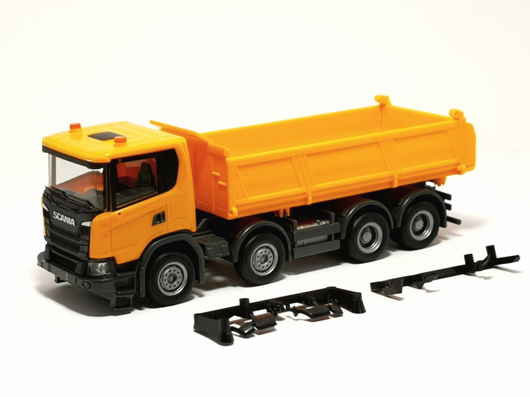 316996 Scania XT17 Meiler Kipper 4a, kommunalorange Herpa FridaySALE