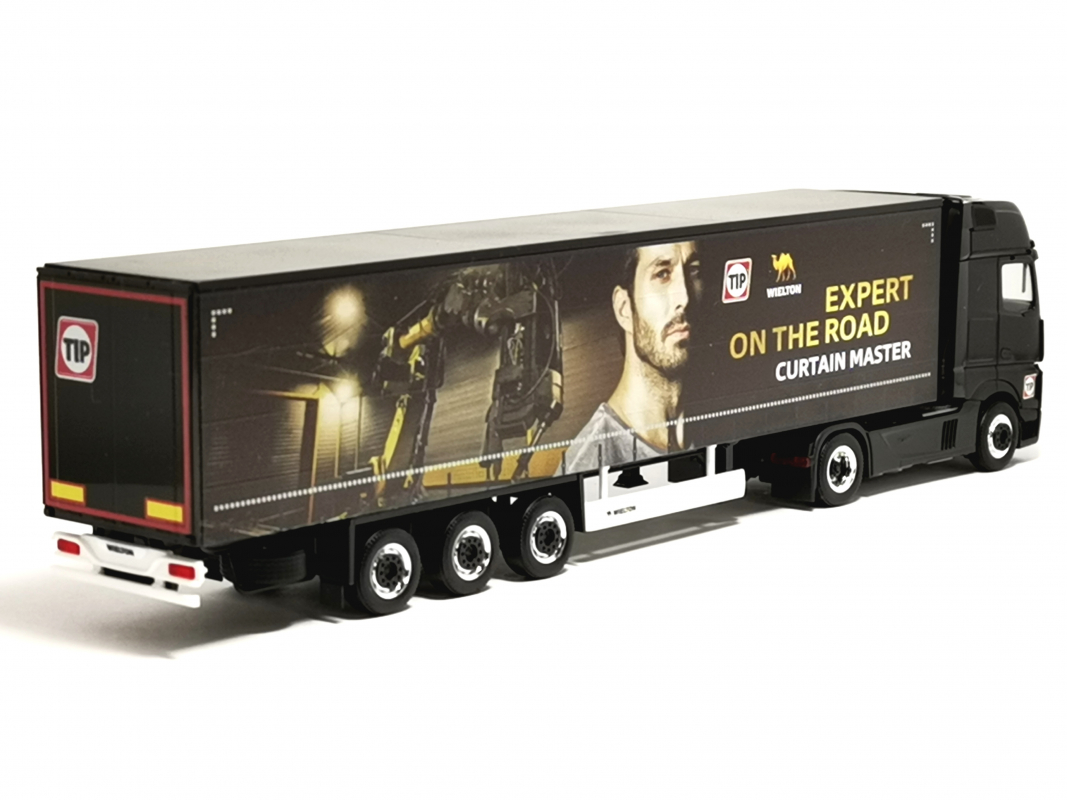 316927 Mercedes-Benz Actros Gigaspace Gardinenplanen-Sattelzug "Wielton / TIP" Herpa