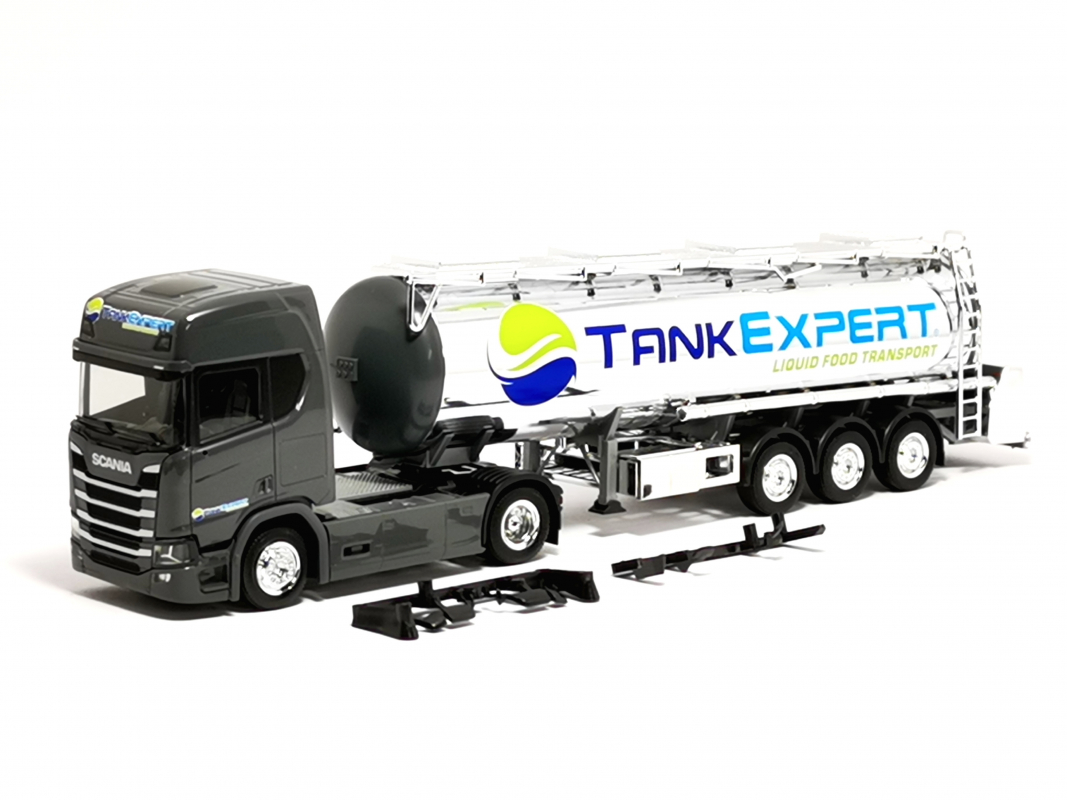 316514 Scania CR20 HD Lebensmittelchromtank-Sattelzug "Tank Expert" (Polen/Lipno) Herpa