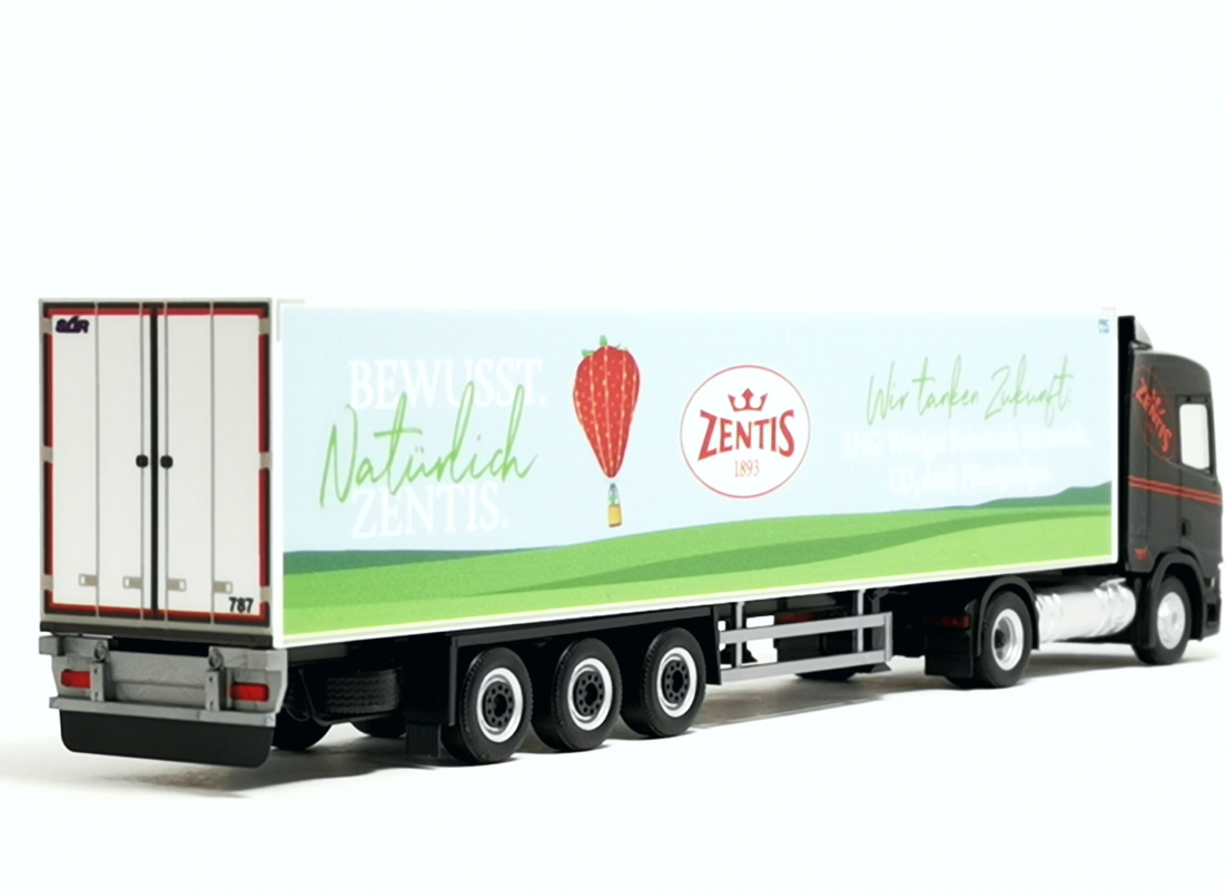 317696 Scania CR20 ND LNG Kühlkoffer-Sattelzug "Zentis" Herpa