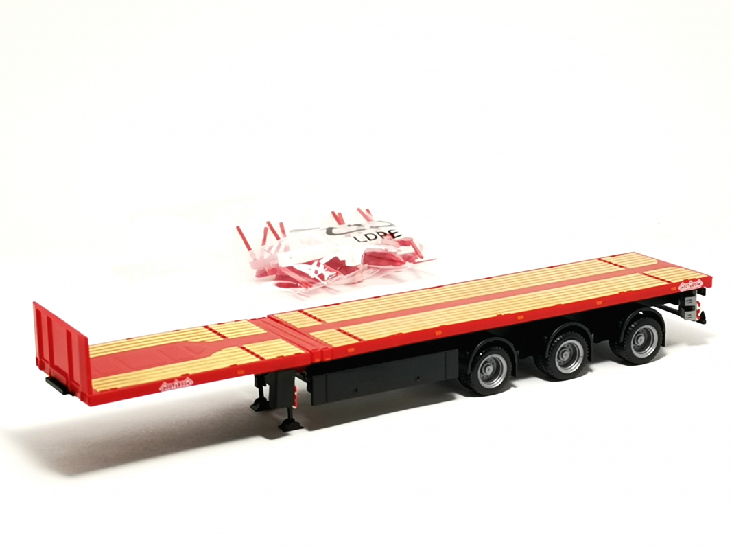 076050-002 Nooteboom Teletrailer 3achs, rot Herpa SALE