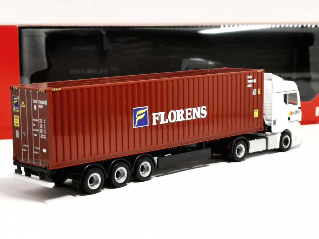 318228 MAN TGX GM Container-Sattelzug "Schmid/Florens" Herpa