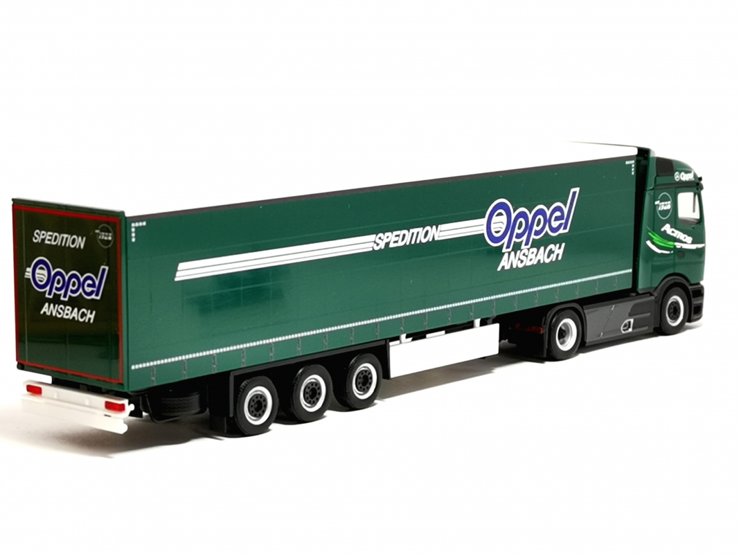 319072 Mb Actros Procabin Streamspace Gardinenplanen-Sattelzug "Oppel Ansbach" Herpa