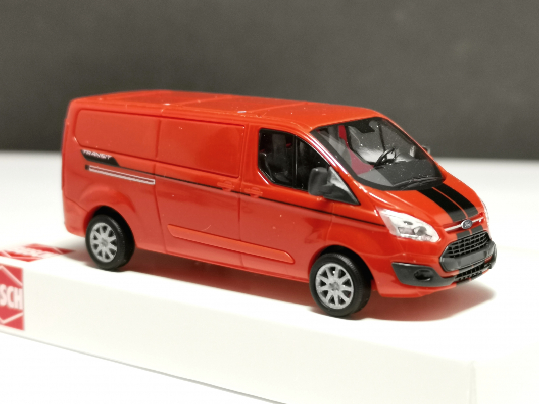 52440 Ford Transit Custom Flachdach Kastenwagen, Rallye BUSCH