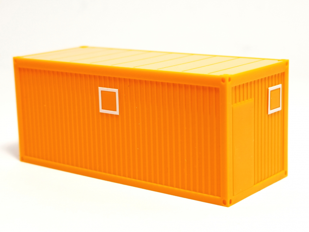 1x Baucontainer, kommunalorange Herpa