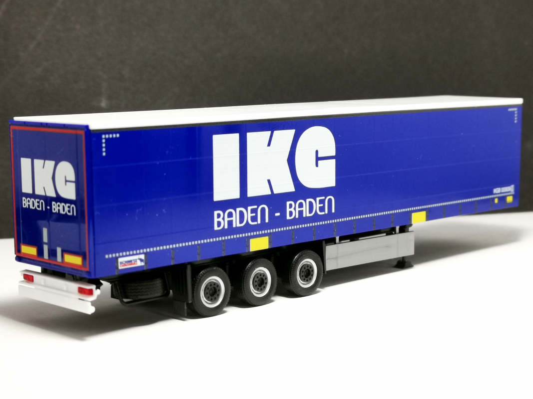 Gardinenplanen Auflieger "IKG", blau Herpa