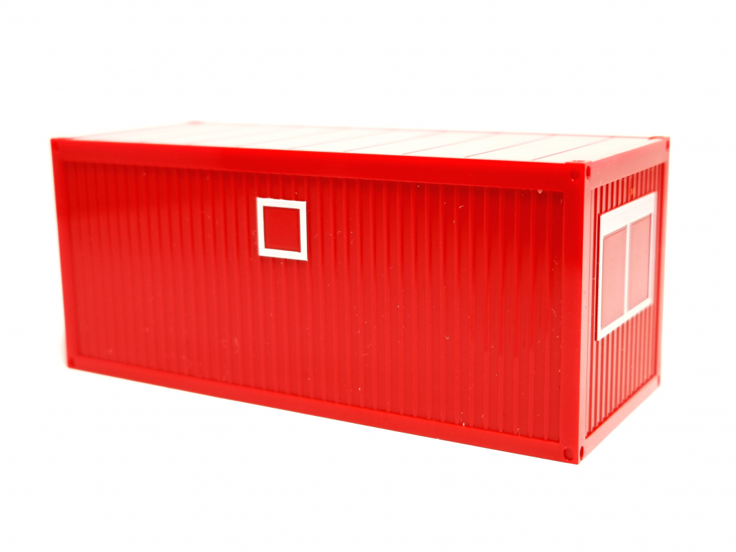20ft. Baucontainer - rot Herpa 005