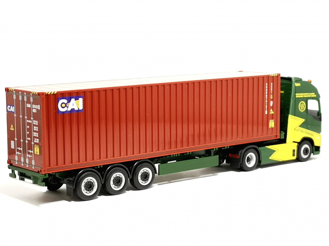 319256 Volvo FH GL XL Electric 40ft Container-Sattelzug "Ancotrans/CAI" Herpa