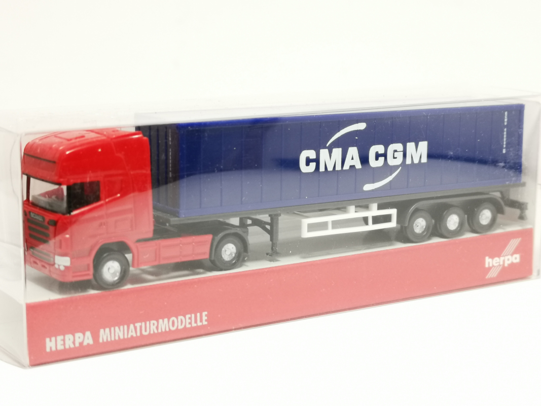 065443 Scania R TL Container-Sattelzug "CMA/CGM"	Achtung Maßstab 1:160