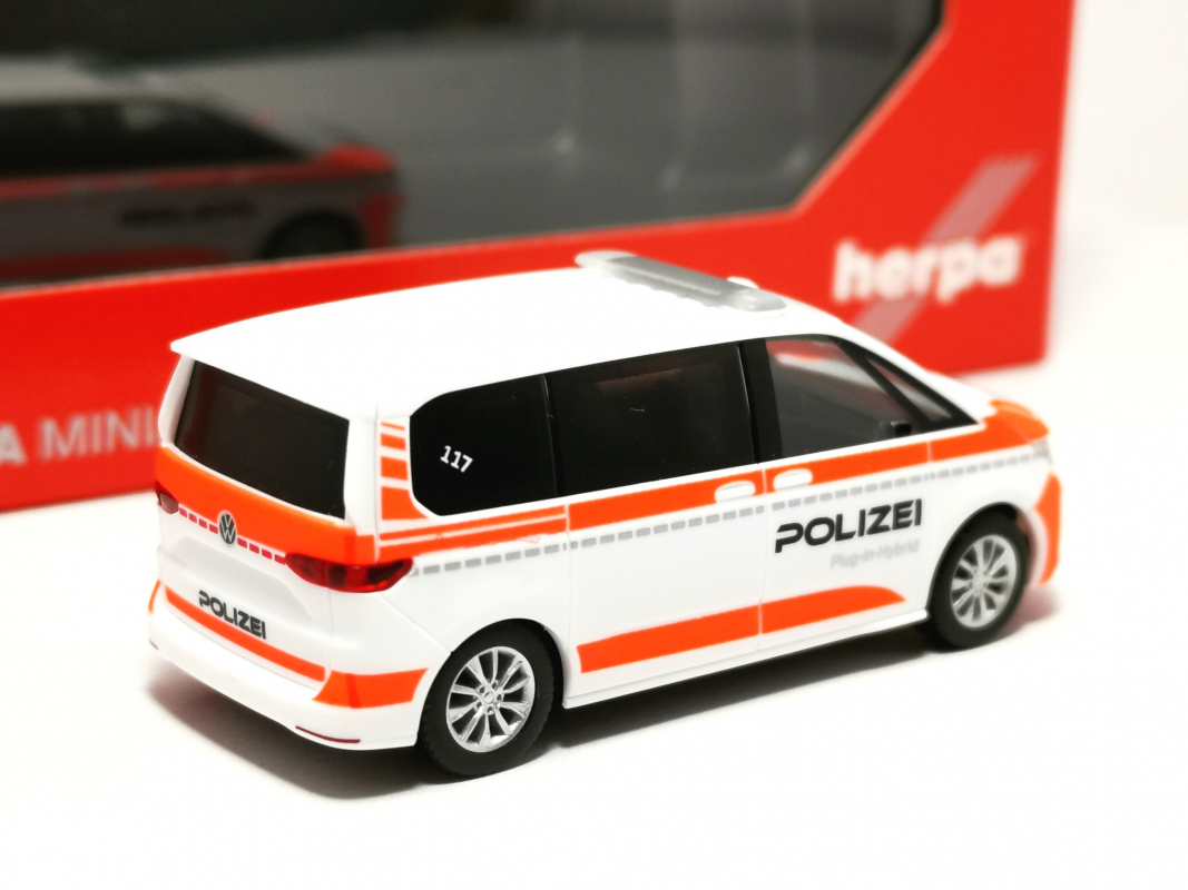 098496 Volkswagen (VW) Multivan "Polizei Schweiz" Herpa