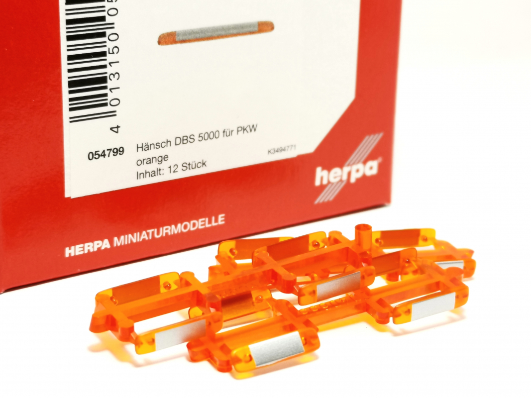054799 Hänsch DBS 5000 für PKW, orangetransparent (12 Stück) Herpa