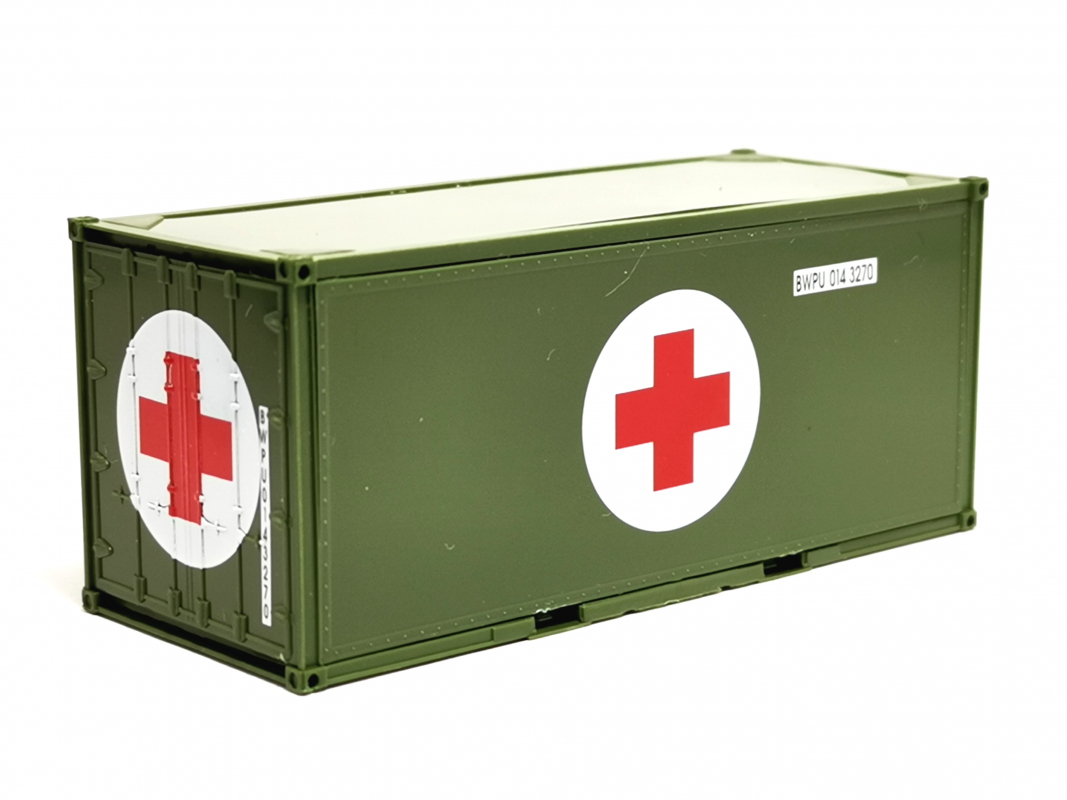 20ft. Container "Bundeswehr / Rotes Kreuz" - oliv Herpa