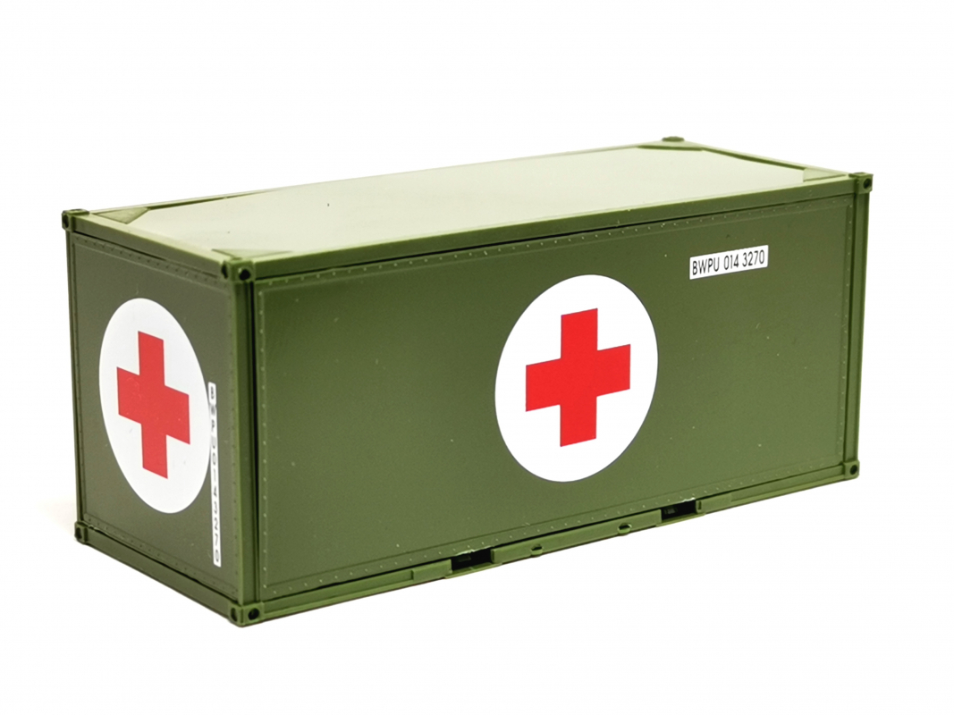 20ft. Container "Bundeswehr / Rotes Kreuz" - oliv Herpa