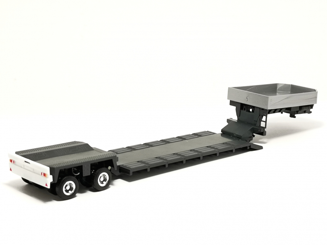Tieflade-Auflieger mit 2a Modul, grau/chrom unmontiert Herpa C243