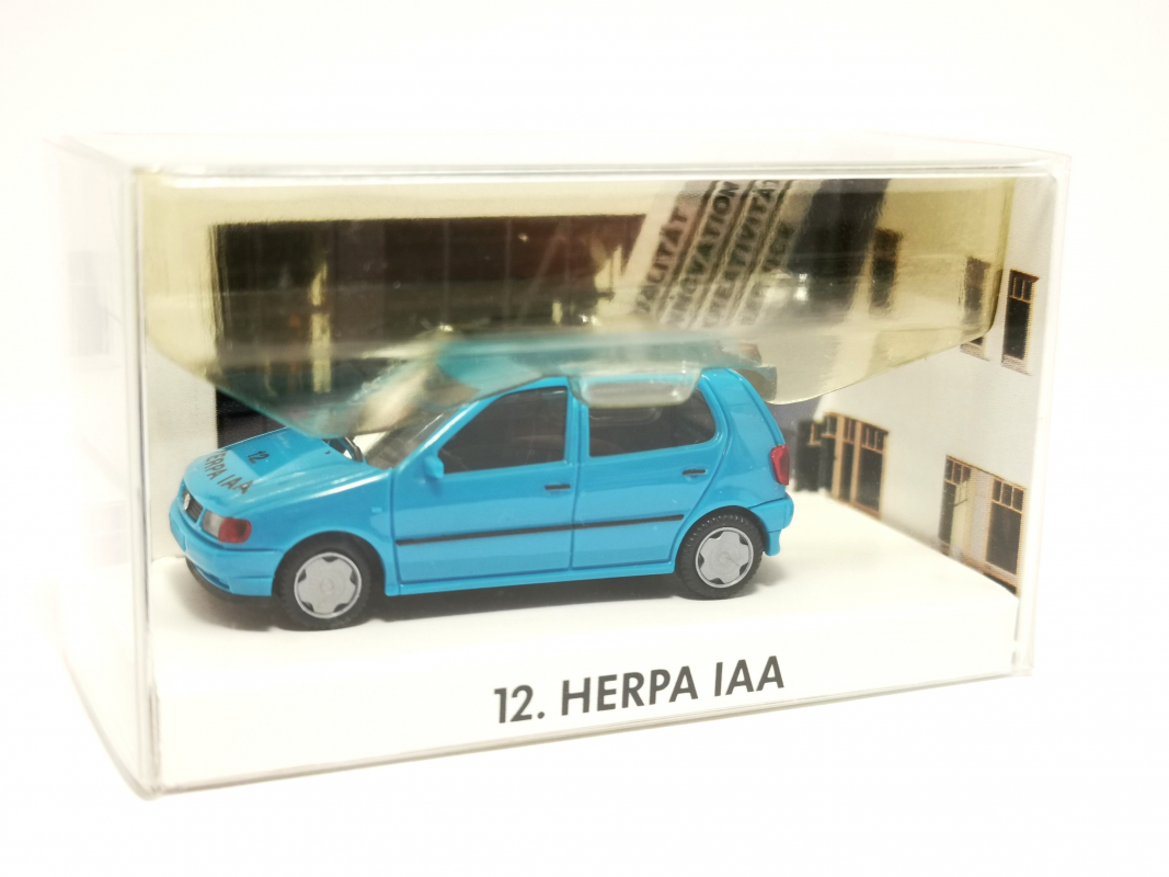 VW Polo türkis 12. Spielwarenmesse 1995 Herpa