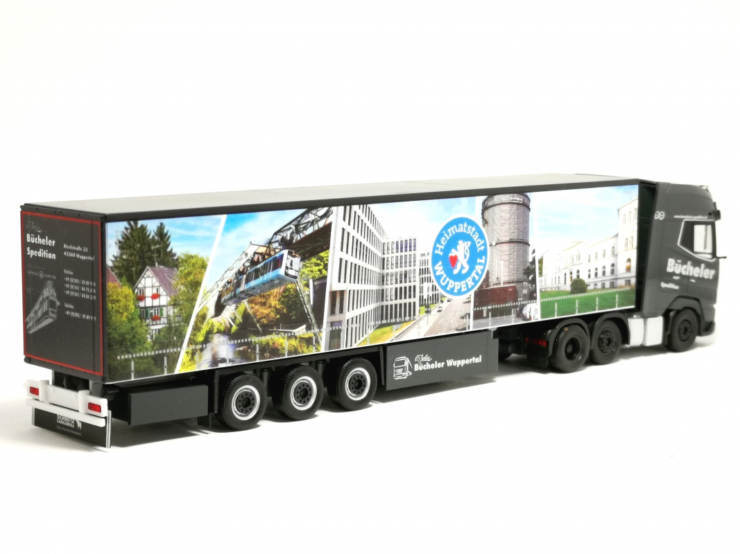 319737 DAF XG+ (6x2) Gardinenplanen-Sattelzug "Bücheler Wuppertal"	Herpa