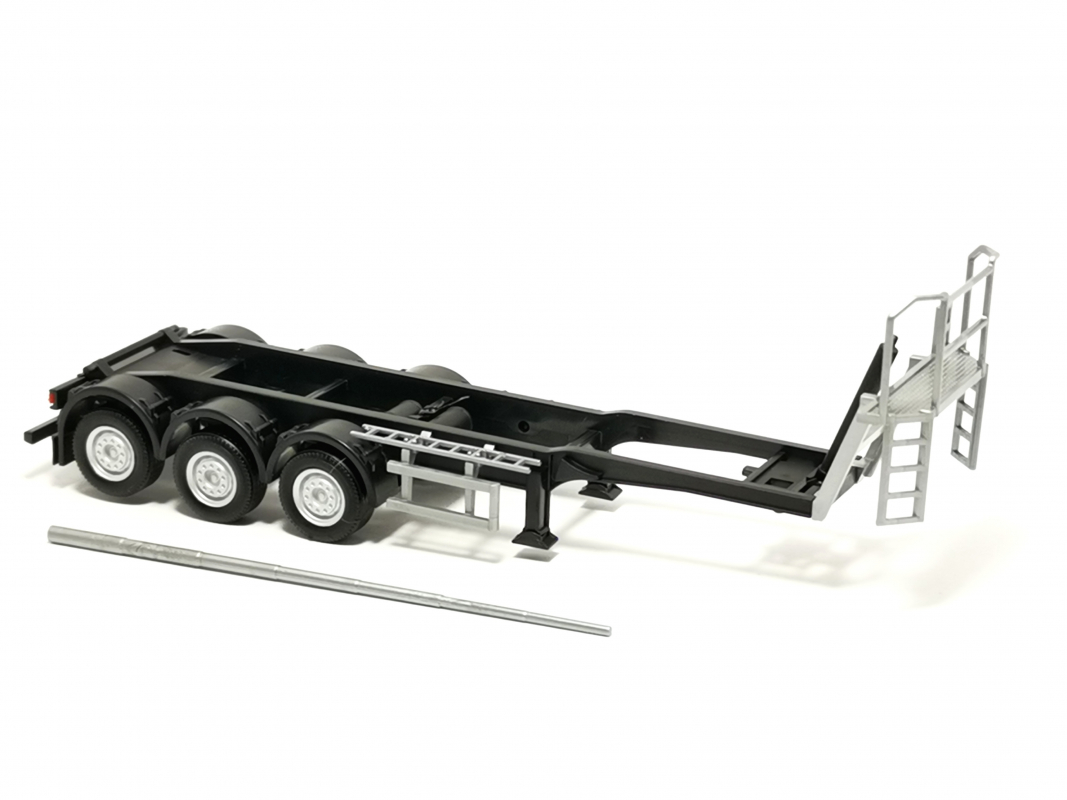 Unterbau für Stahlmulden, schwarz - montiert Herpa