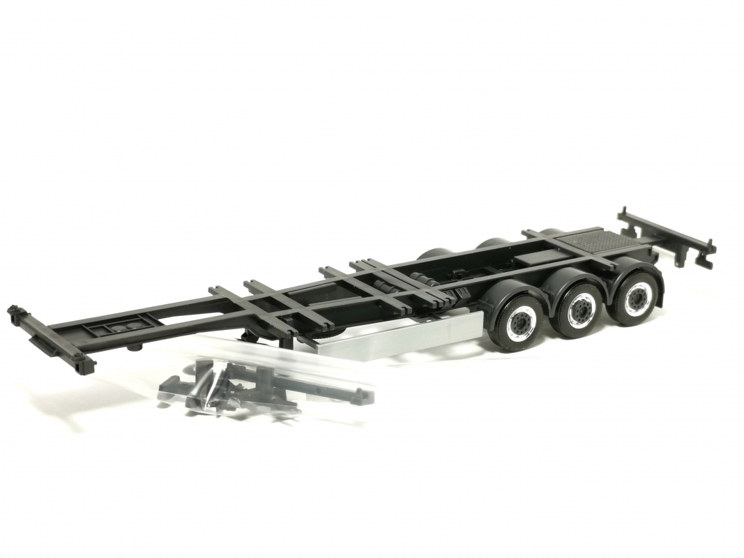 40ft. Container Auflieger schwarz/silber Herpa 942