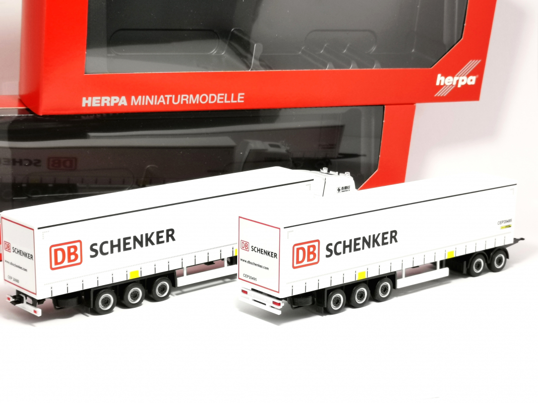 319720 Scania CR 20 HD Kühlkoffer-Sattelzug Gigaliner "DB Schenker" (Schweden) Herpa