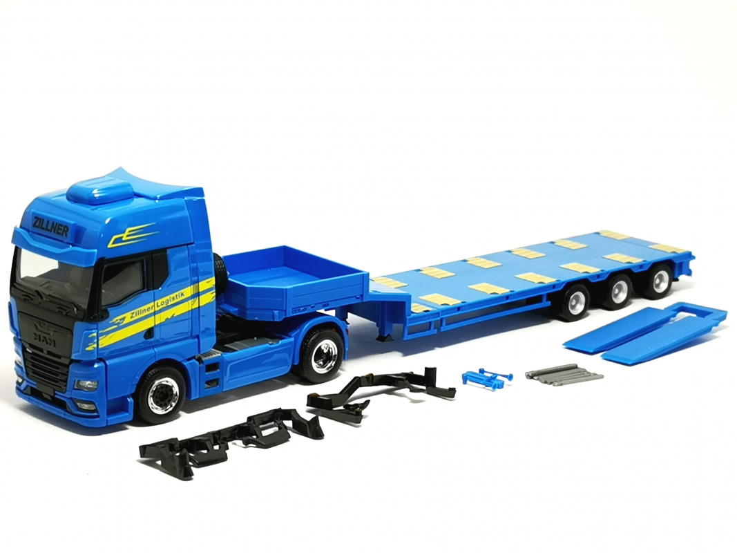 320047 MAN TGX GX Semitieflader-Sattelzug "Zillner" Herpa