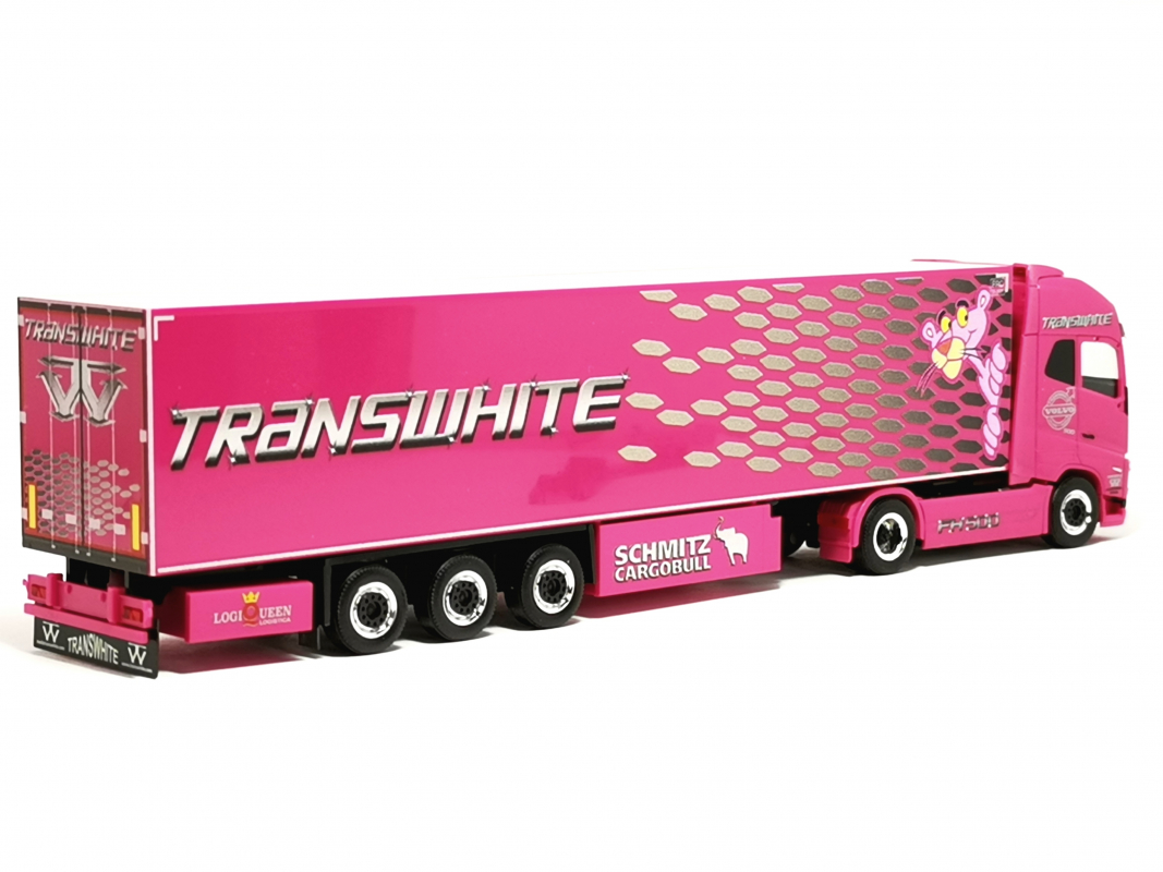 319836 Volvo FH GL XL 2020 Kühlkoffer-Sattelzug "Transwhite" (Portugal) Herpa