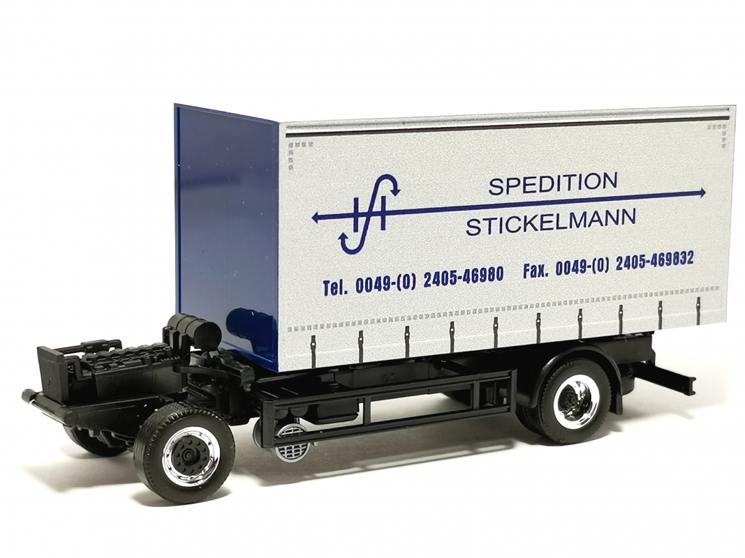 2a MAN Motorwagen mit Gardinenplane "Spedition Stickelmann" Herpa 659