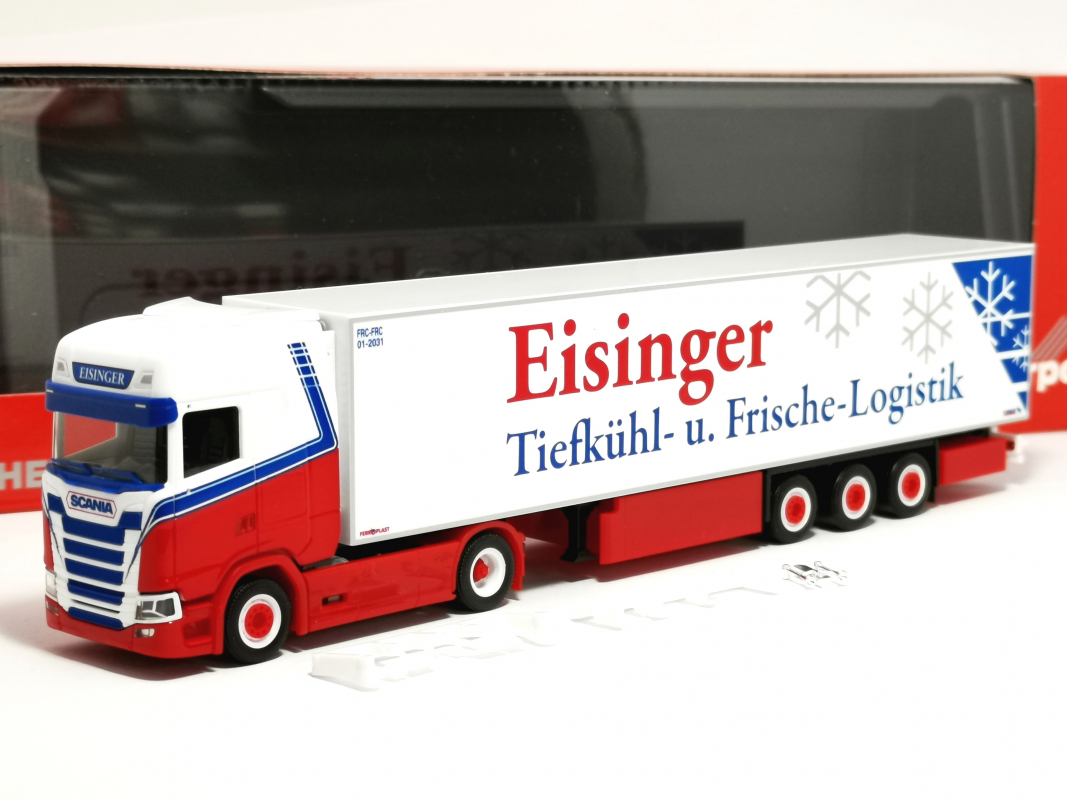 318594 Scania CS 20 HD Kühlkoffer-Sattelzug "Eisinger" Herpa