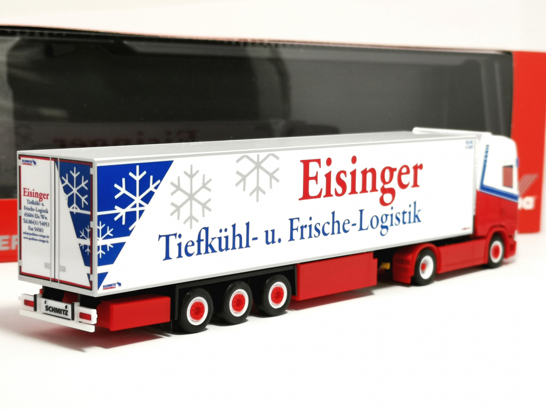 318594 Scania CS 20 HD Kühlkoffer-Sattelzug "Eisinger" Herpa