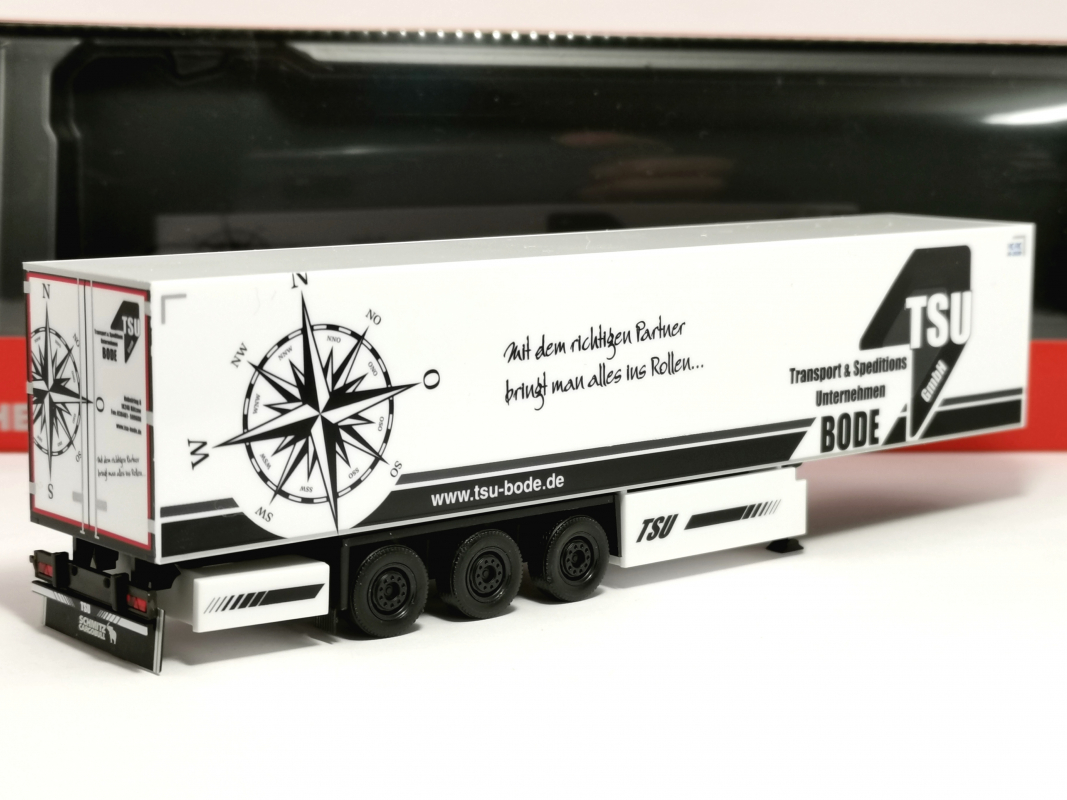 Kühlkoffer-Auflieger "TSU Bode" Herpa