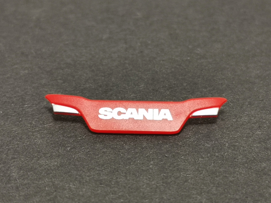 1x Blende für Scania rot/silber Herpa C284