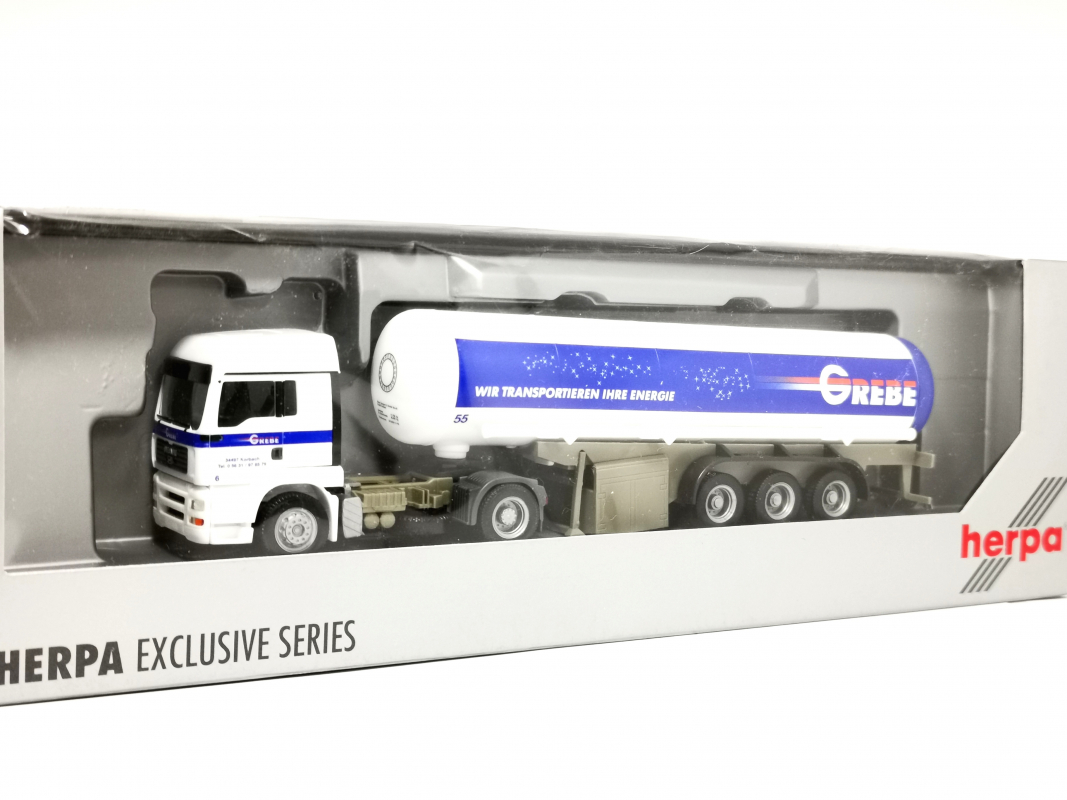 284929 MAN TGA LX Tank-Sattelzug "Grebe" Herpa