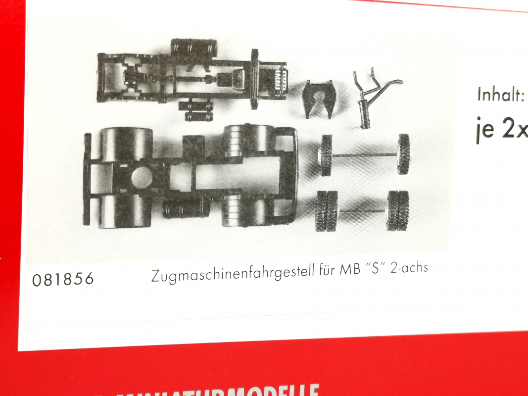 081856 Zugmaschinen-Fahrgestell Mercedes Benz S (2 stk) Herpa