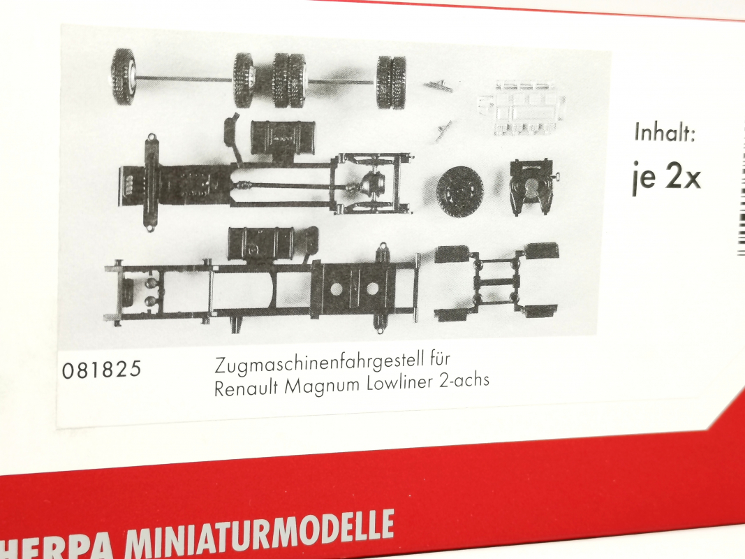 081825 Fahrgestell 2a Renault Magnum Lowliner Inhalt: 2 Stück Herpa
