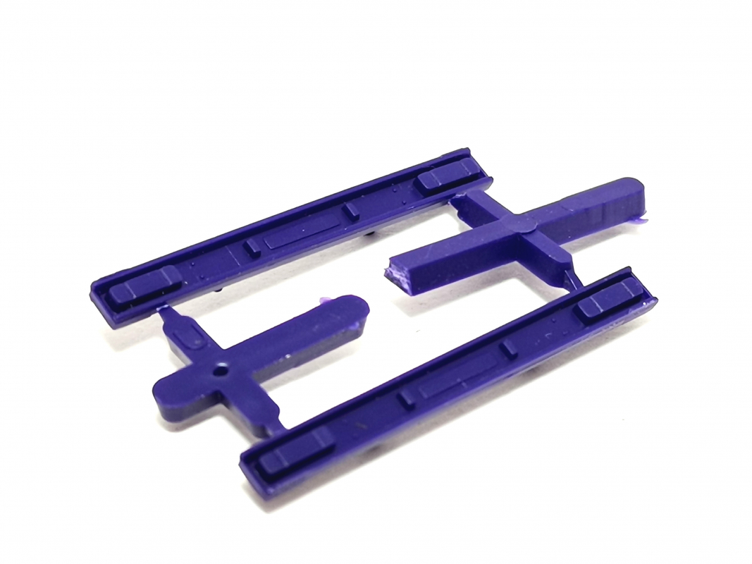 2x Stoßstange für Lkw/Anhänger, blau Herpa C303