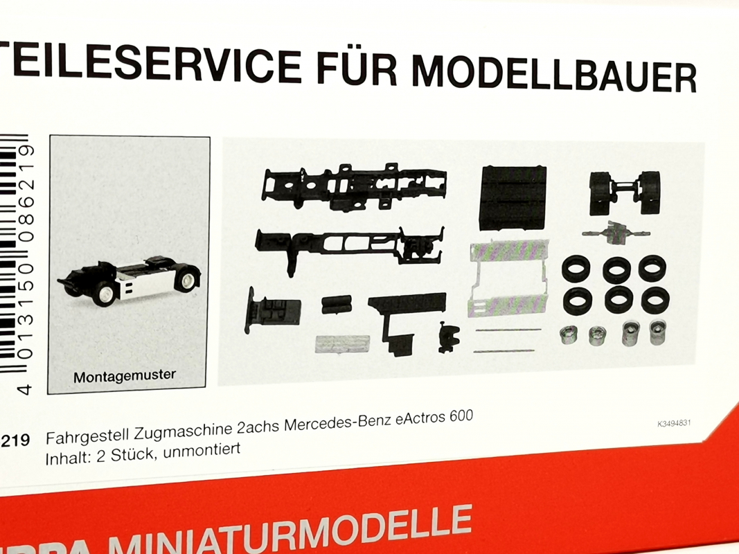 086219 Fahrgestell Mercedes-Benz eActros (2 Stück) Herpa