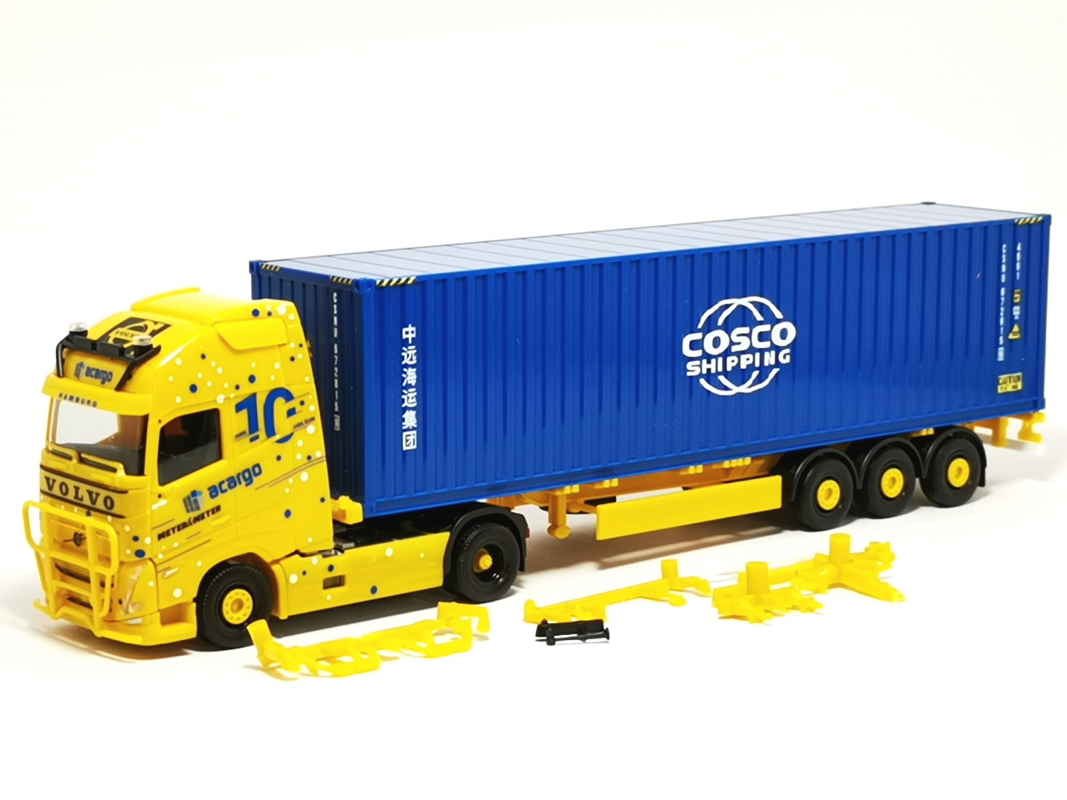 319898 Volvo FH GL XL 2020 Container-Sattelzug "Acargo Meyer & Meyer / Cosco" Herpa