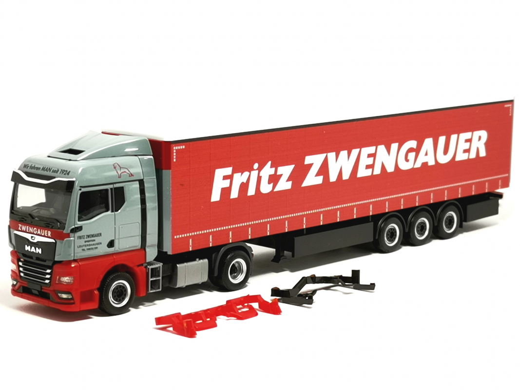 319911 MAN TGX GM Gardinenplanen-Sattelzug "Zwengauer" Herpa